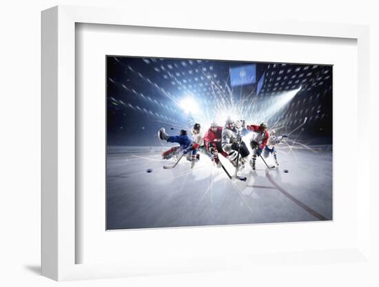 Collage from Hockey Players in Action-Eugene Onischenko-Framed Photographic Print