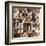 Collage Of 36 Dog Heads-Life on White-Framed Art Print