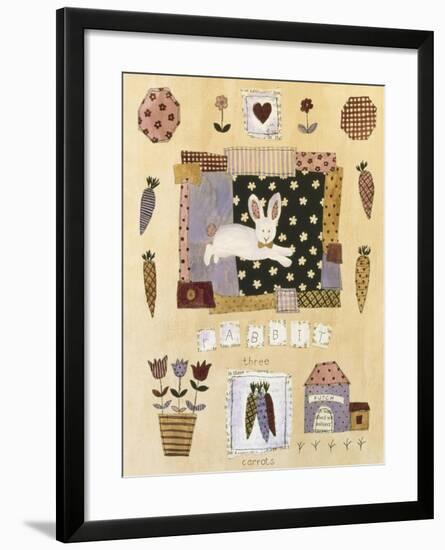 Collage of Carrots, Flowers, and Rabbit-Hope Street Designs-Framed Giclee Print