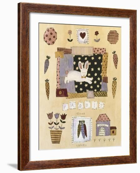 Collage of Carrots, Flowers, and Rabbit-Hope Street Designs-Framed Giclee Print