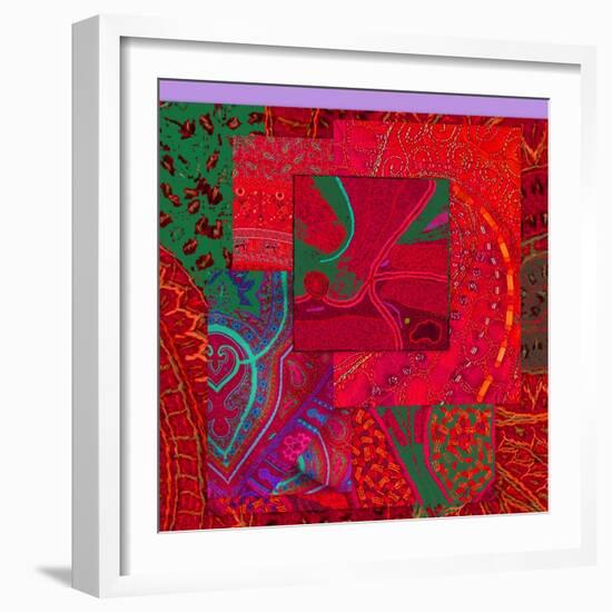 COLLAGE OF COLOR-Linda Arthurs-Framed Giclee Print