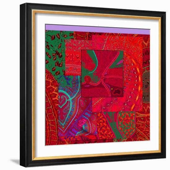 COLLAGE OF COLOR-Linda Arthurs-Framed Giclee Print