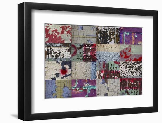 Collage of Door and Wall Details from the Abandoned Roosevelt Sweater Mill-Mallorie Ostrowitz-Framed Photographic Print