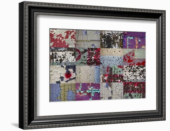 Collage of Door and Wall Details from the Abandoned Roosevelt Sweater Mill-Mallorie Ostrowitz-Framed Photographic Print