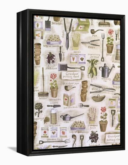 Collage of Gardening Items-Hope Street Designs-Framed Premier Image Canvas