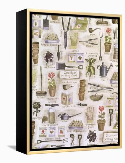 Collage of Gardening Items-Hope Street Designs-Framed Premier Image Canvas