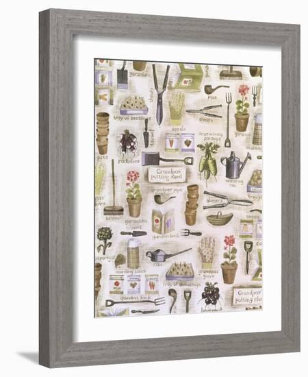 Collage of Gardening Items-Hope Street Designs-Framed Giclee Print