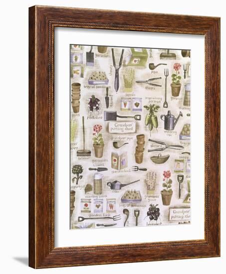 Collage of Gardening Items-Hope Street Designs-Framed Giclee Print