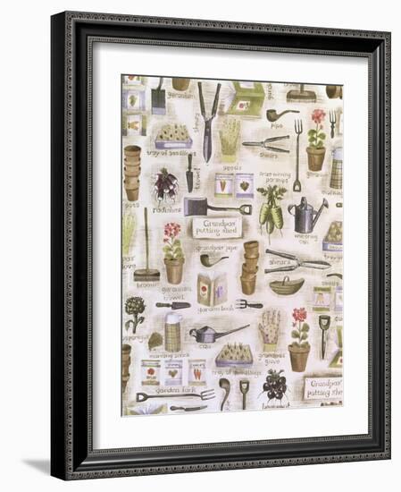 Collage of Gardening Items-Hope Street Designs-Framed Giclee Print