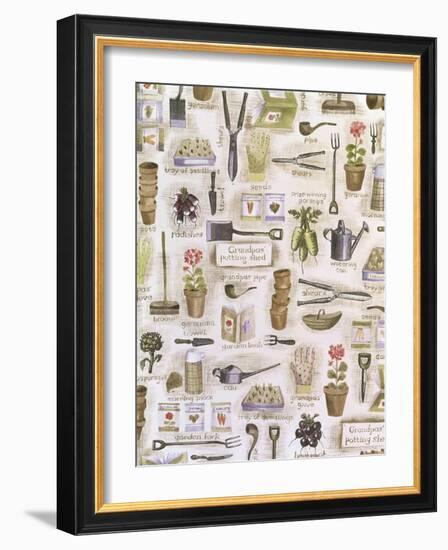 Collage of Gardening Items-Hope Street Designs-Framed Giclee Print