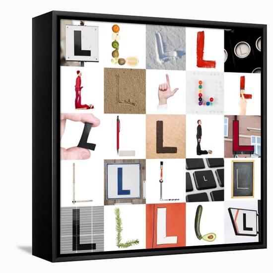 Collage Of Images With Letter L-gemenacom-Framed Stretched Canvas