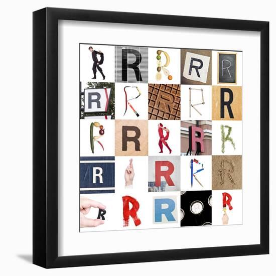 Collage Of Images With Letter R-gemenacom-Framed Art Print
