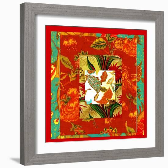 COLLAGE OF PATTERNS-Linda Arthurs-Framed Giclee Print