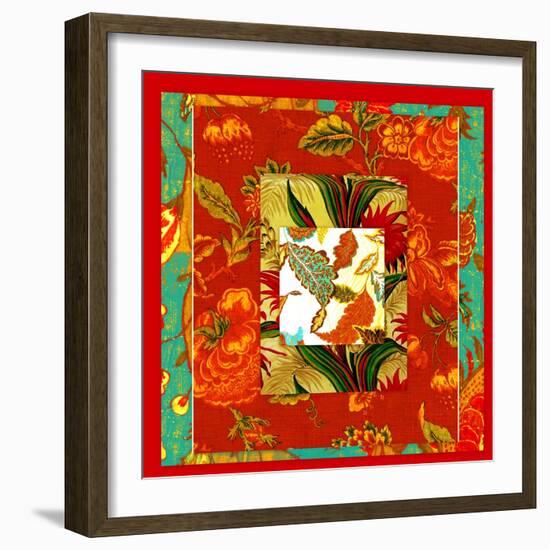 COLLAGE OF PATTERNS-Linda Arthurs-Framed Giclee Print