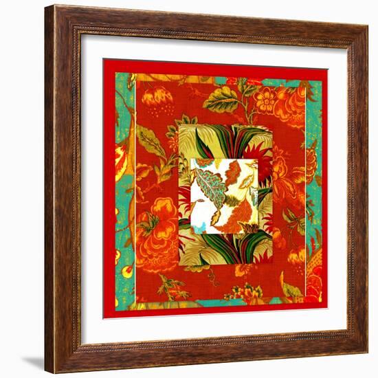 COLLAGE OF PATTERNS-Linda Arthurs-Framed Giclee Print