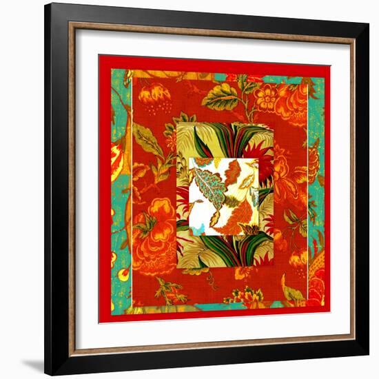 COLLAGE OF PATTERNS-Linda Arthurs-Framed Giclee Print