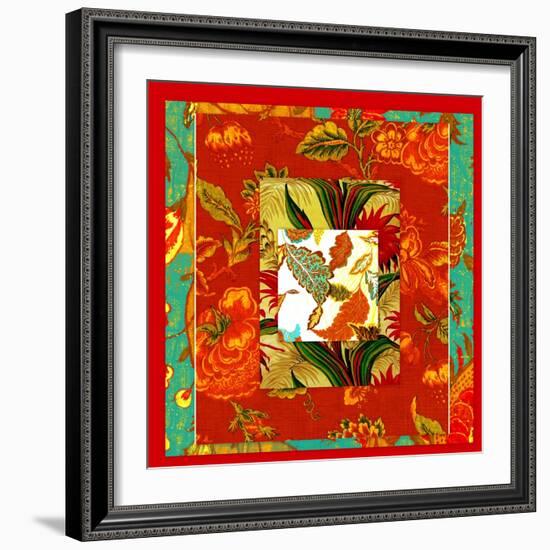 COLLAGE OF PATTERNS-Linda Arthurs-Framed Giclee Print