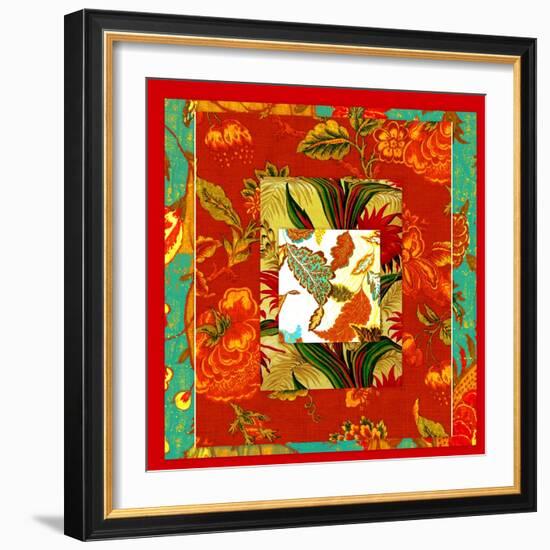 COLLAGE OF PATTERNS-Linda Arthurs-Framed Giclee Print