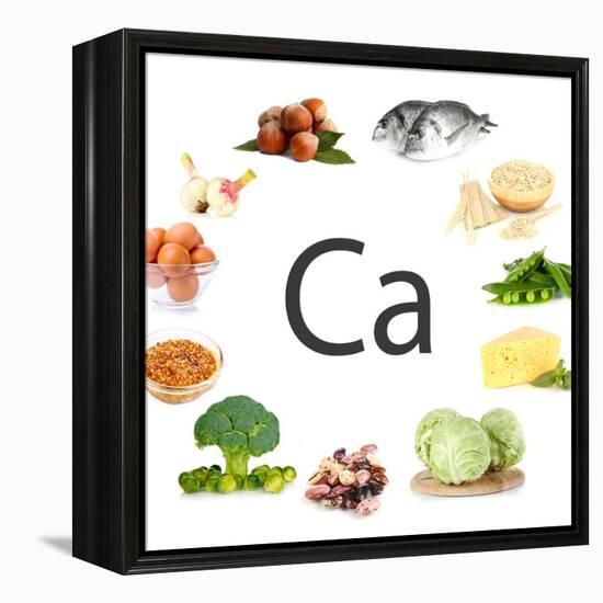Collage Of Products Containing Calcium-Yastremska-Framed Stretched Canvas
