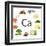 Collage Of Products Containing Calcium-Yastremska-Framed Art Print