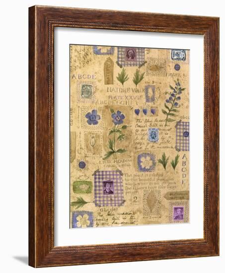 Collage of the Flower Blue Meadow-Hope Street Designs-Framed Giclee Print