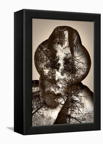 Collage of the Man in A Hat and Trees-metrs-Framed Premier Image Canvas