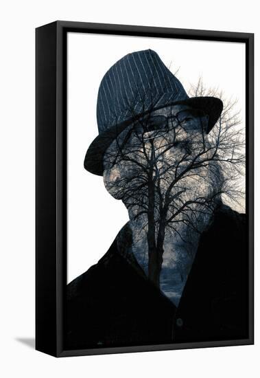 Collage of the Man in Eyepieces and A Tree-metrs-Framed Premier Image Canvas