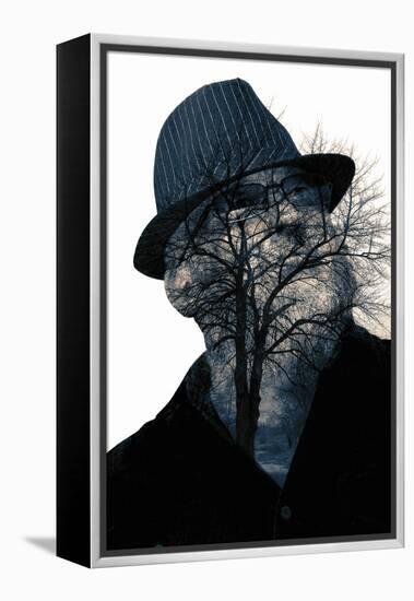 Collage of the Man in Eyepieces and A Tree-metrs-Framed Premier Image Canvas