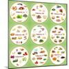 Collage Of Various Food Products Containing Vitamins-Yastremska-Mounted Art Print