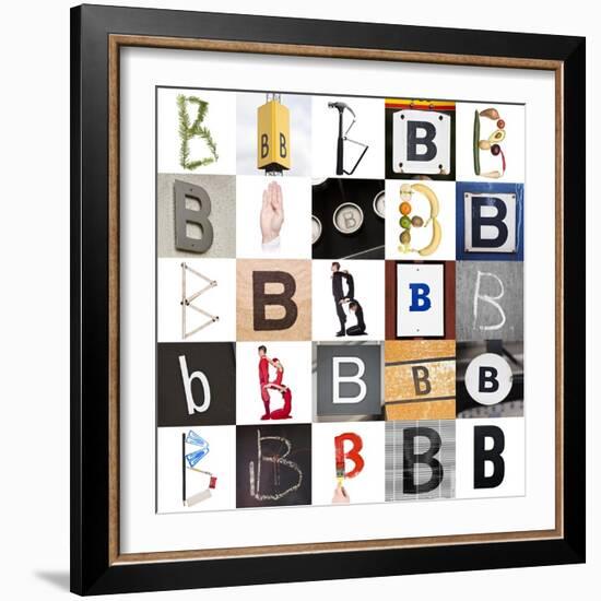 Collage With 25 Images With Letter B-gemenacom-Framed Art Print