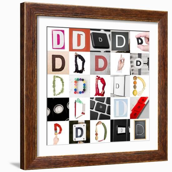 Collage With 25 Images With Letter D-gemenacom-Framed Art Print