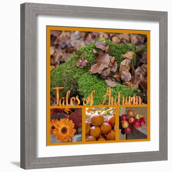 Collage with Autumnal Motifs-Andrea Haase-Framed Photographic Print