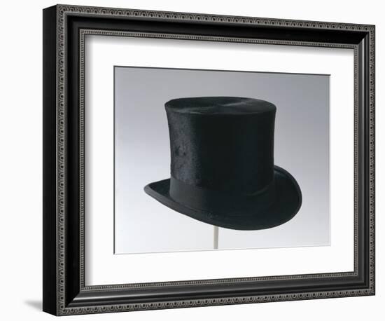 Collapsible Black Silk Top Hat Called Gibus from its Inventor's Name-null-Framed Giclee Print