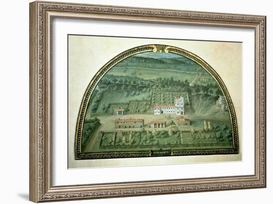 Colle Salvetti, from a Series of Lunettes Depicting Views of the Medici Villas, 1599-Giusto Utens-Framed Giclee Print