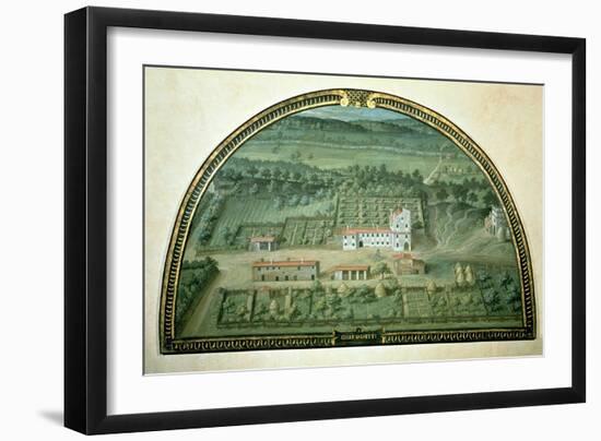 Colle Salvetti, from a Series of Lunettes Depicting Views of the Medici Villas, 1599-Giusto Utens-Framed Giclee Print