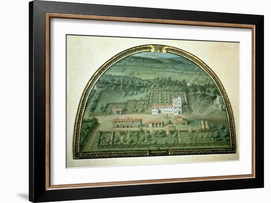 Colle Salvetti, from a Series of Lunettes Depicting Views of the Medici Villas, 1599-Giusto Utens-Framed Giclee Print