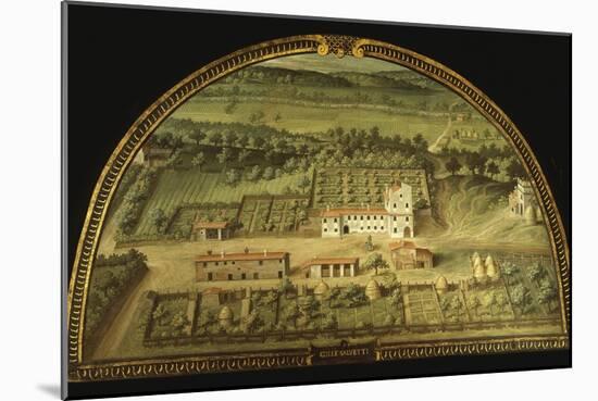 Colle Salvetti, Tuscany, Italy, from Series of Lunettes of Tuscan Villas, 1599-1602-Giusto Utens-Mounted Giclee Print