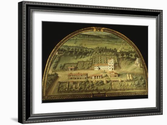 Colle Salvetti, Tuscany, Italy, from Series of Lunettes of Tuscan Villas, 1599-1602-Giusto Utens-Framed Giclee Print