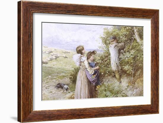 Collecting Flowers-Myles Birket Foster-Framed Giclee Print