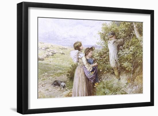 Collecting Flowers-Myles Birket Foster-Framed Giclee Print