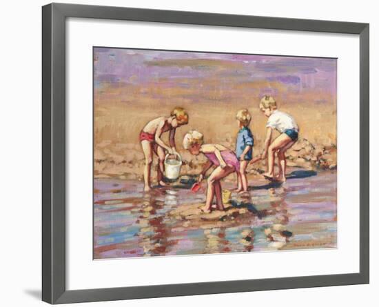 Collecting Shells-Paul Gribble-Framed Giclee Print