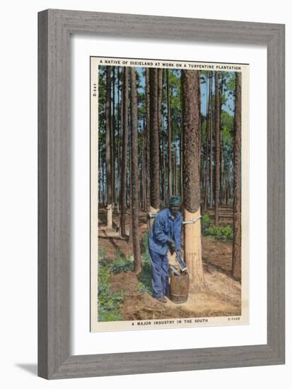 Collecting Turpentine-null-Framed Art Print