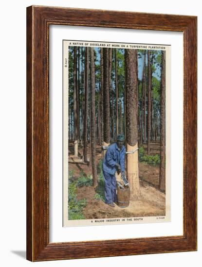 Collecting Turpentine-null-Framed Art Print