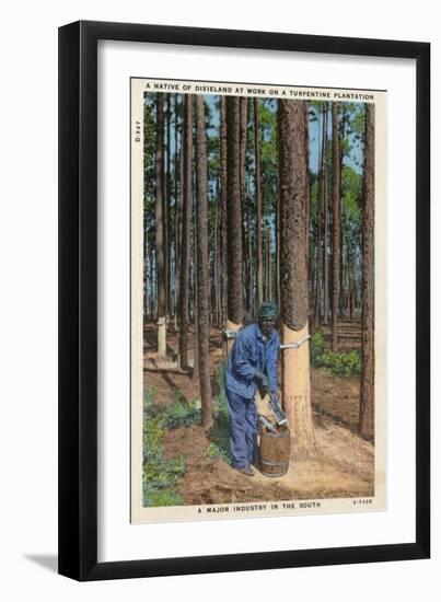 Collecting Turpentine-null-Framed Art Print