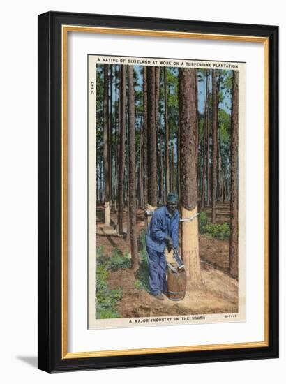 Collecting Turpentine-null-Framed Art Print