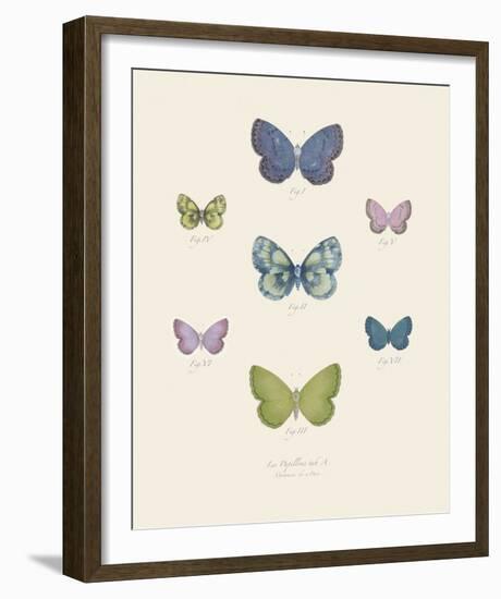 Collection de Papillons I-Maria Mendez-Framed Giclee Print