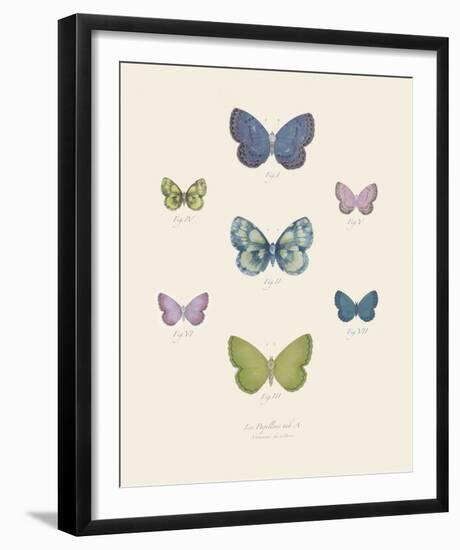 Collection de Papillons I-Maria Mendez-Framed Giclee Print