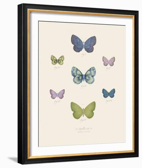 Collection de Papillons I-Maria Mendez-Framed Giclee Print