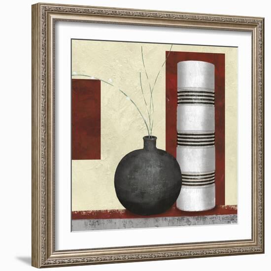 Collection Ochre - Pair-Linda Wood-Framed Giclee Print