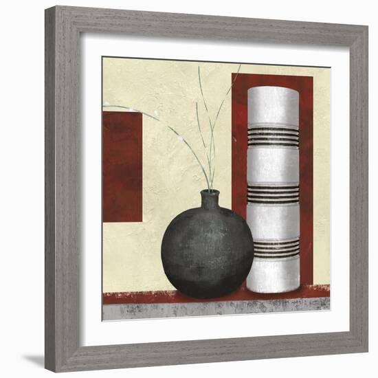 Collection Ochre - Pair-Linda Wood-Framed Giclee Print